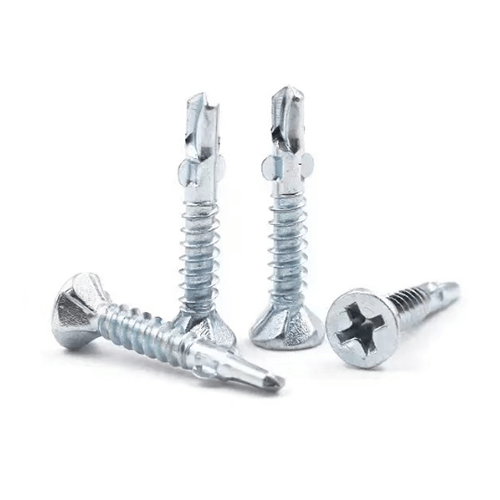 Zinc Plated Winged Self Tapping Screws for Steel and Wood Applications Cross Recessed Countersunk Self Tapping Screws with Wings for Thin Steel