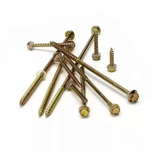 Color-Plated Hex Head Wood Drill Screws - Main Product Image