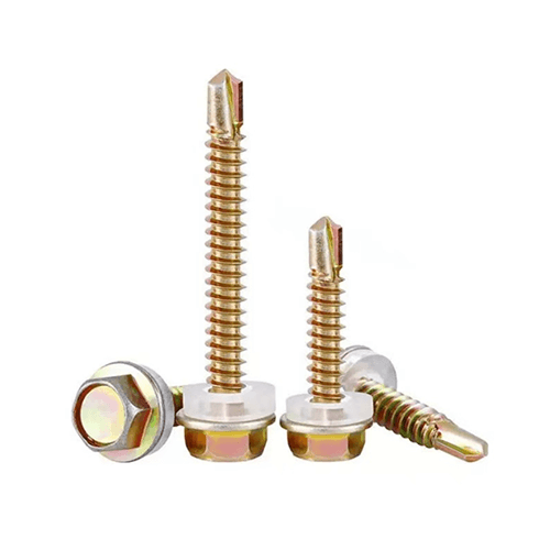 Color-Plated Hex Head Drill Tail Screws - Main Product Image