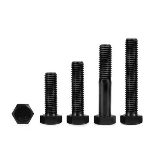 Grade 8.8 hex bolts with partial thread and zinc-plated finish
