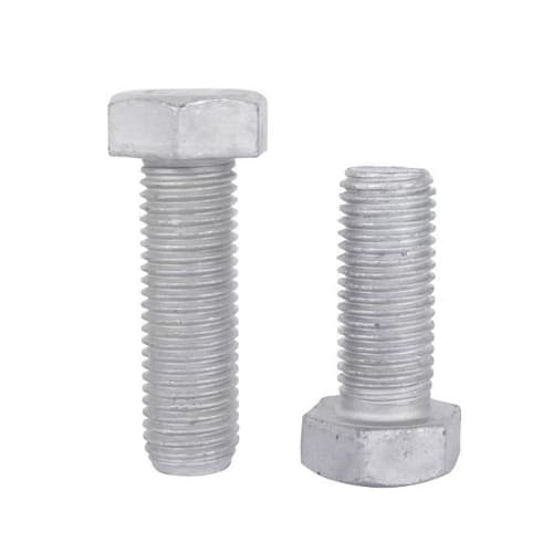 Hot-dip galvanized hex head bolt with full thread – corrosion-resistant DIN 933 standard