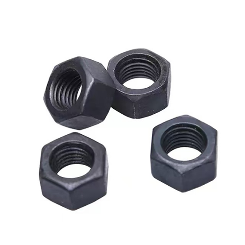 Grade 8.8 hex nut fastened with bolt in structural steel assembly