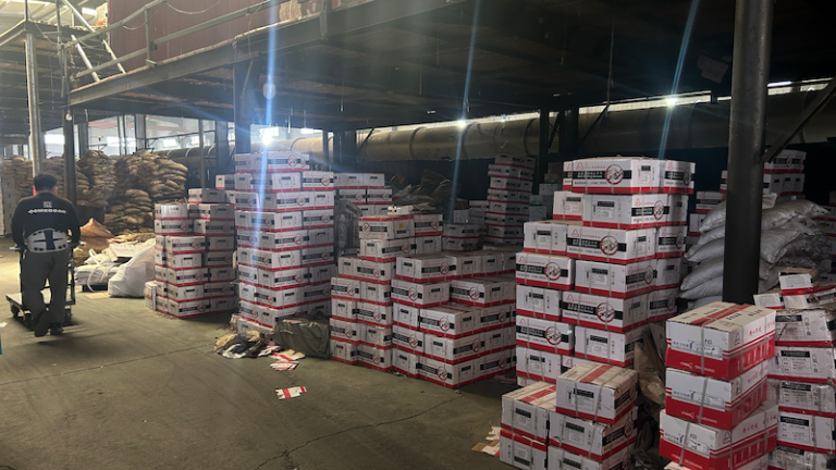 Quanfan fasteners being palletized for export to Southeast Asia