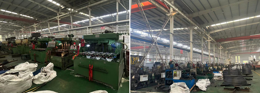 Advanced 5,000㎡ manufacturing workshop with CNC machines and quality control equipment for fastener production